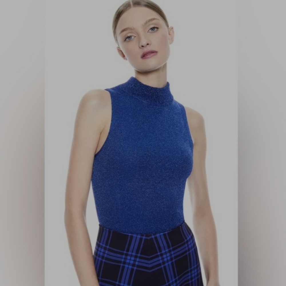 Alice + Olivia Royal Blue Knit Tank Top